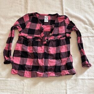 Carter's Pink and Black Plaid Kids Shirt